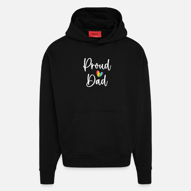 Stolzer Papa - Hoodie- made by SPREAD  - SOLID BLACK