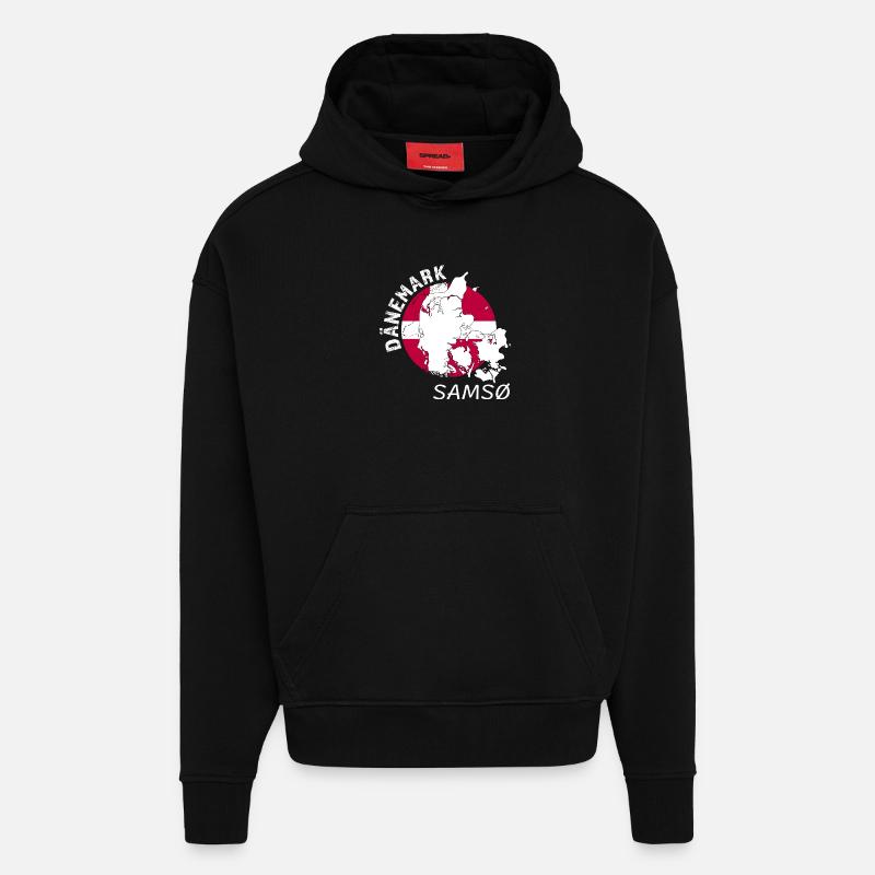 Samso - Sweat à capuche bio épais oversize fabriqué en UE - SOLID BLACK