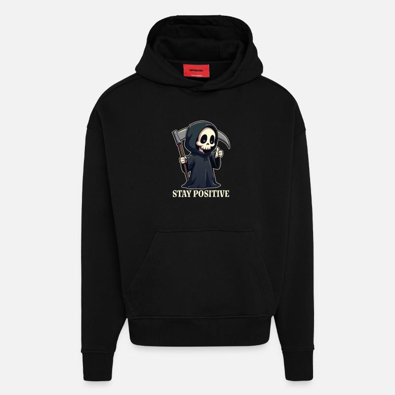 Bleiben Sie positiv - Hoodie- made by SPREAD  - SOLID BLACK