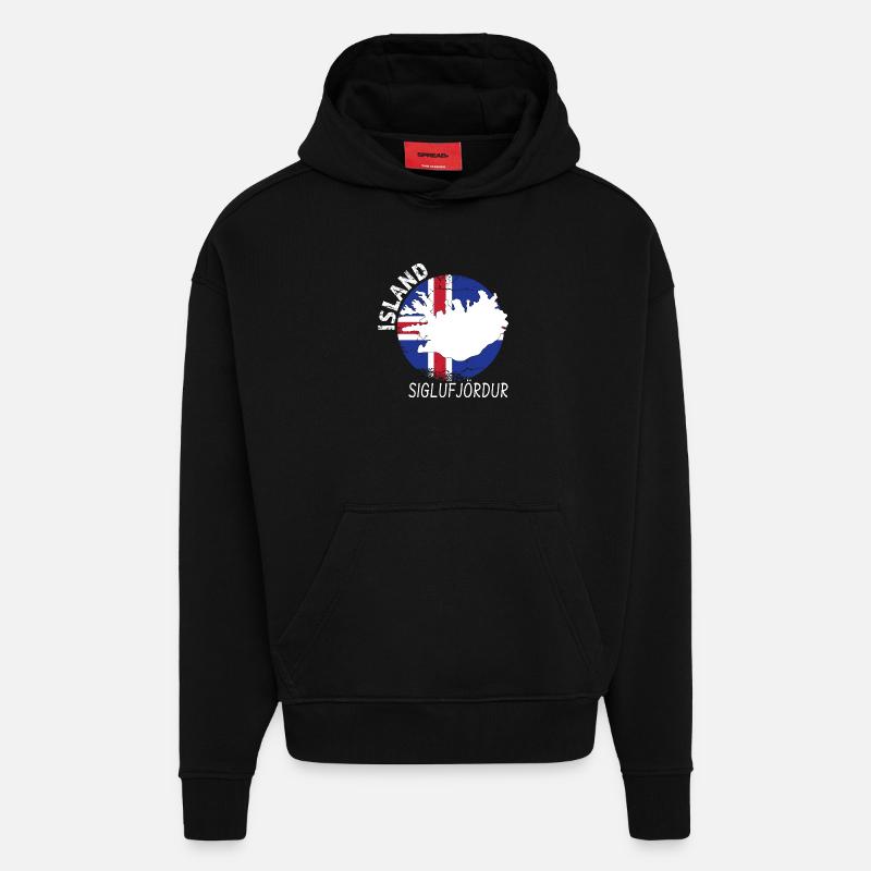 Siglufjördur - Hoodie- made by SPREAD - SOLID BLACK
