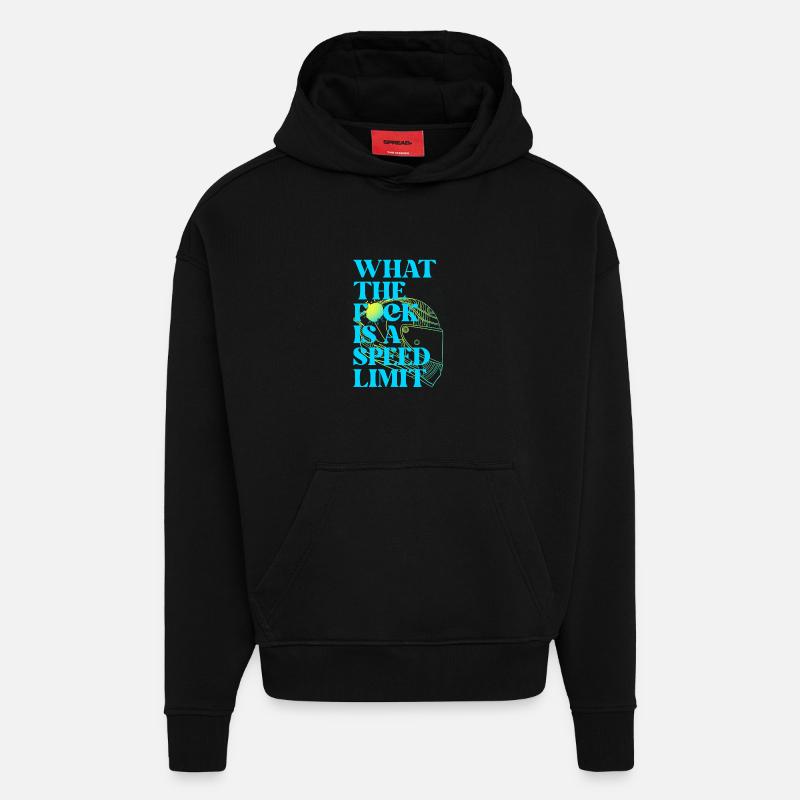 Voiture - Sweat à capuche bio épais oversize fabriqué en UE - SOLID BLACK