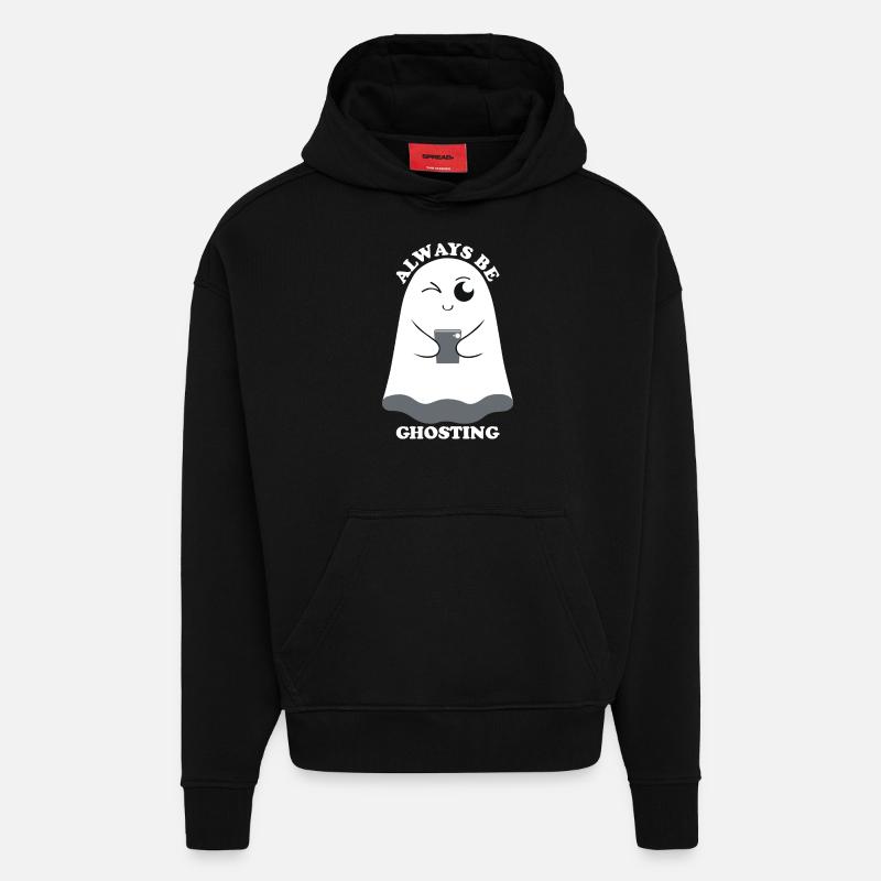 Boo Ghosting Funny - Hoodie- made by SPREAD  - SOLID BLACK
