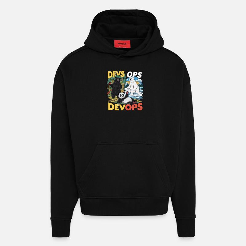 Devops - Hoodie- made by SPREAD  - SOLID BLACK
