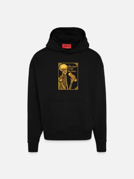 ZWEI BIERE ODER NICHT ZWEI BIERE - Hoodie- made by SPREAD - SOLID BLACK