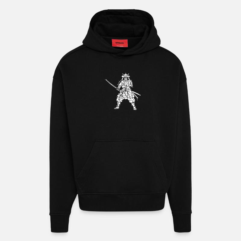 Samurai Splitter Mosaik Kunst Vektor - Hoodie- made by SPREAD  - SOLID BLACK