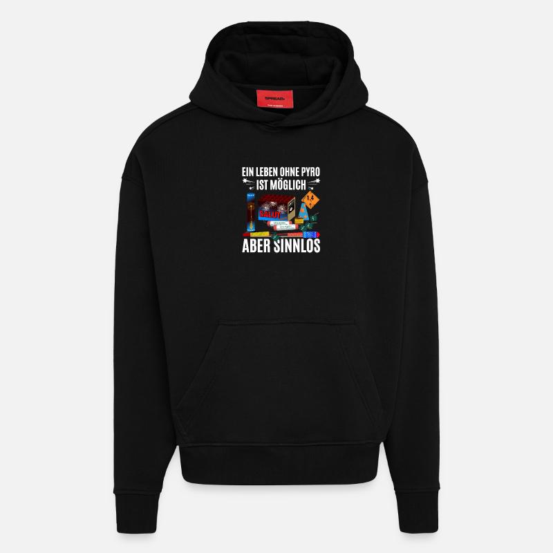 Pyro Experte - Hoodie- made by SPREAD  - SOLID BLACK