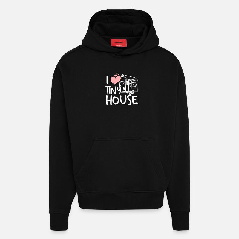 Tiny house builder - Hoodie- made by SPREAD  - SOLID BLACK