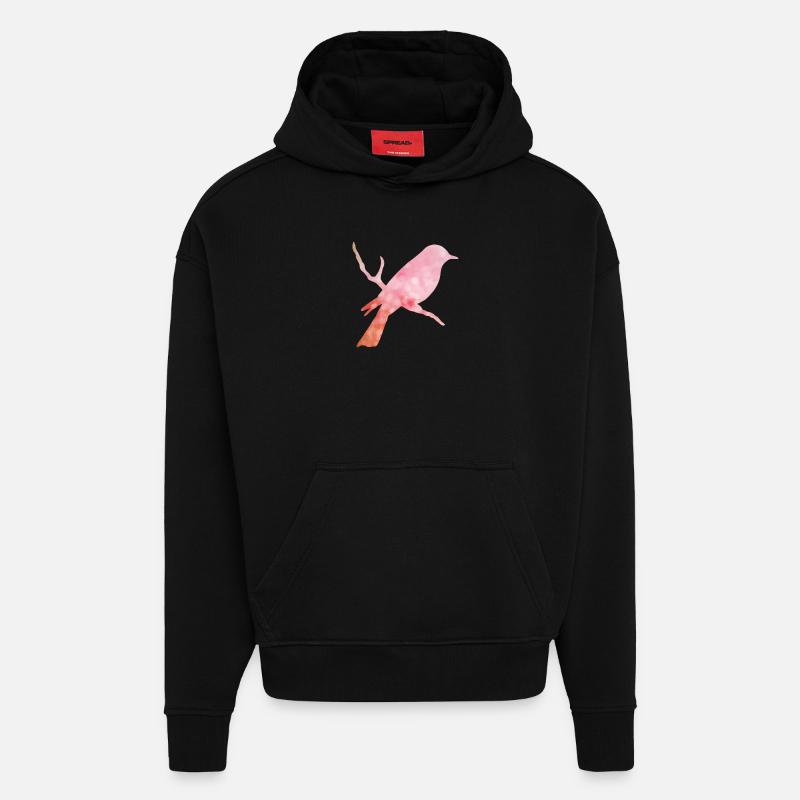 Expérience Voyage Ethno - Sweat à capuche bio épais oversize fabriqué en UE - SOLID BLACK