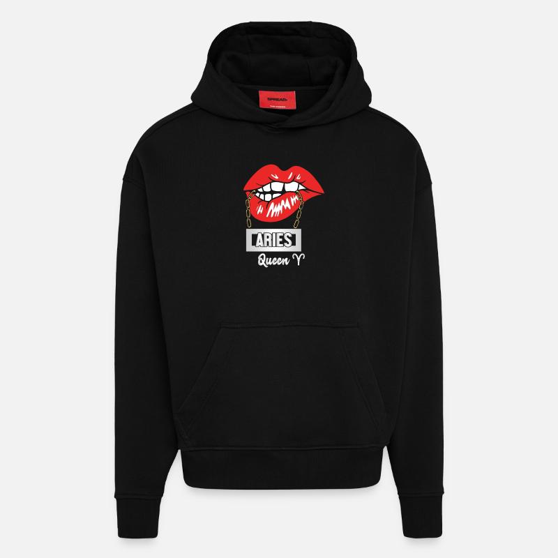 Sternzeichen Widder - Hoodie- made by SPREAD - SOLID BLACK