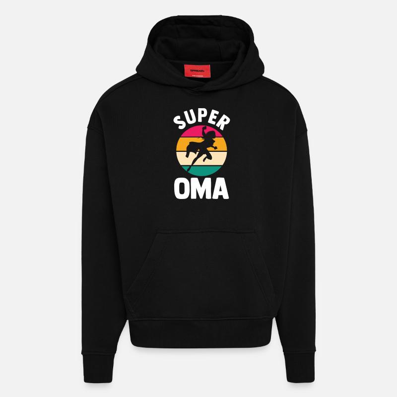Großmutter Oma - Hoodie- made by SPREAD  - SOLID BLACK