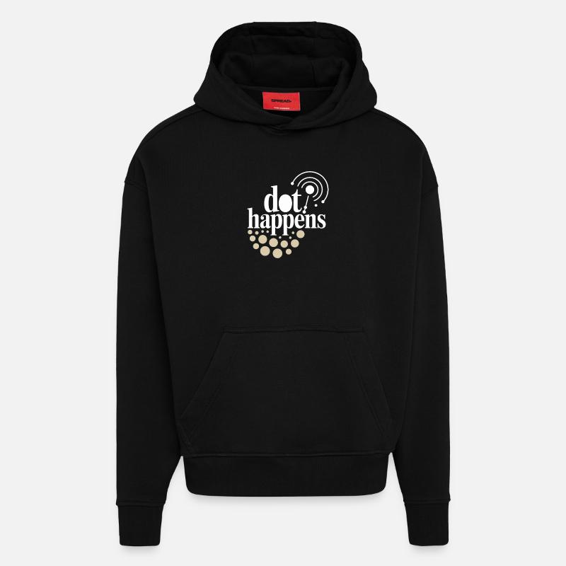 Dot Happens Morse Code Spaß - Hoodie- made by SPREAD - SOLID BLACK