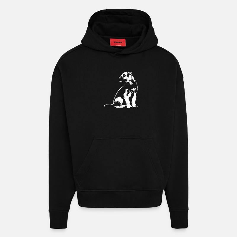Border Terrier "Black Edition" - Hoodie- made by SPREAD  - SOLID BLACK