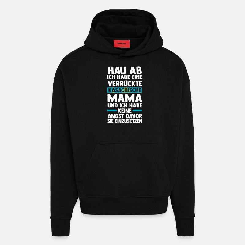 Kasachen Mama Mutter Kasachstan - Hoodie- made by SPREAD - SOLID BLACK