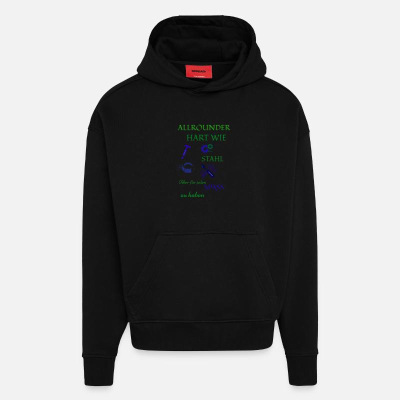Handwerker Kaffee und Bier - Hoodie- made by SPREAD  - SOLID BLACK