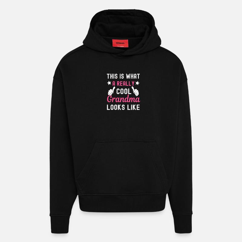 Grossmutter - Hoodie- made by SPREAD  - SOLID BLACK