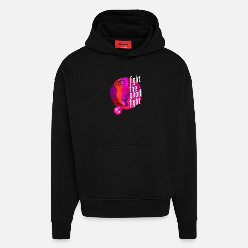 ThinkBick_Fight_the_good_fight_2026_4 - Hoodie- made by SPREAD - SOLID BLACK