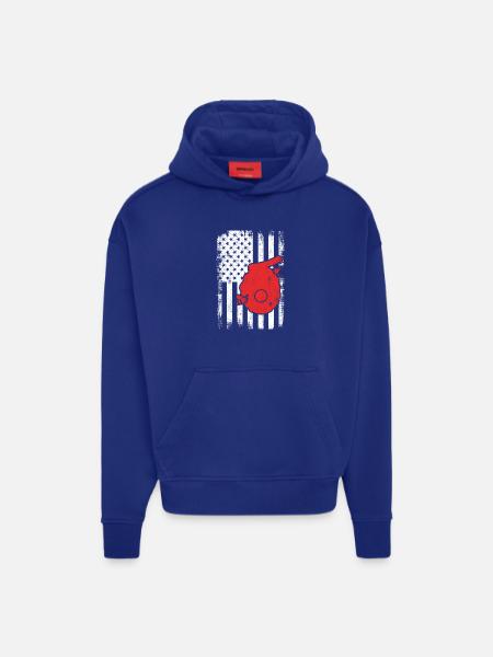 4th of July USA Beekeeping - Hoodie- made by SPREAD - SOLID BLACK