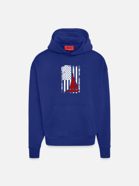Patriotic Sailor U.S. - Hoodie- made by SPREAD  - SOLID BLACK