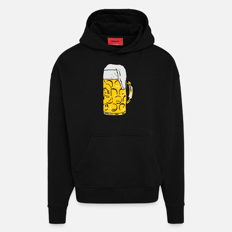 Bier - Hoodie- made by SPREAD  - SOLID BLACK
