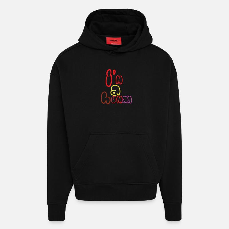 Ich bin ein Mensch - Hoodie- made by SPREAD  - SOLID BLACK