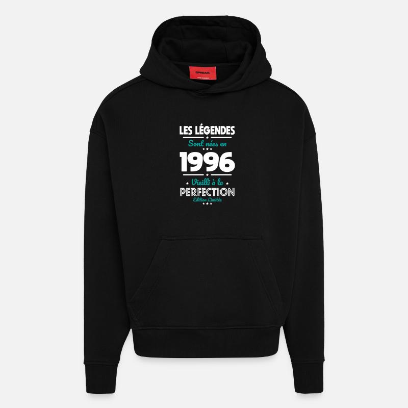 1996 – Legends – Perfekt gereift - Hoodie- made by SPREAD  - SOLID BLACK
