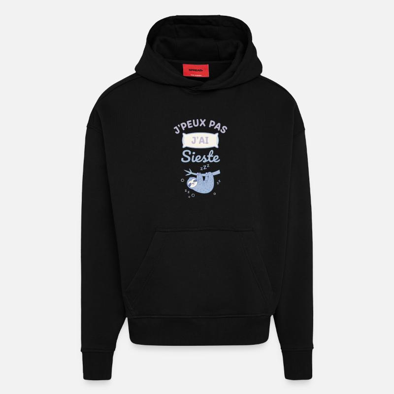 Faultiers süßes Nickerchen - Hoodie- made by SPREAD  - SOLID BLACK