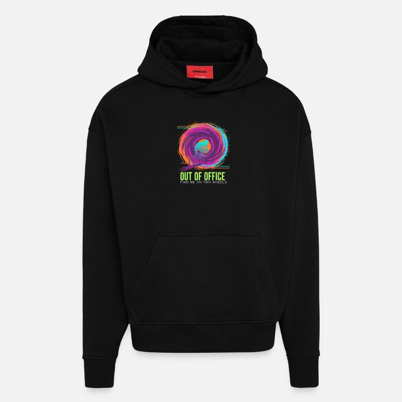Zweirädrige Neonentlüftung - Hoodie- made by SPREAD  - SOLID BLACK