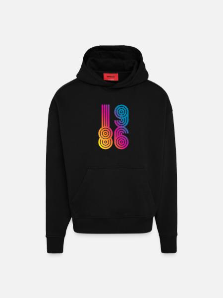 86 Eight Six 1986 - Hoodie- made by SPREAD - SOLID BLACK
