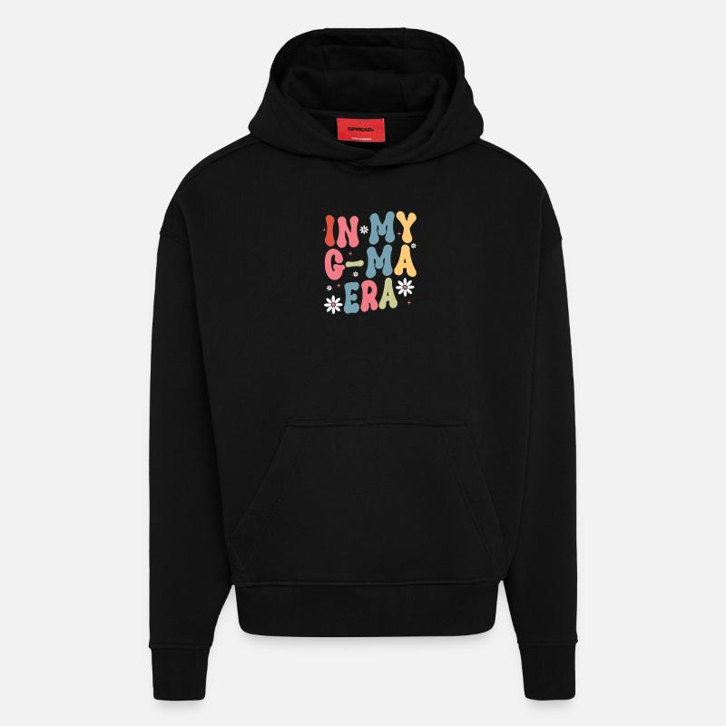 À l’époque de G-Ma - Sweat à capuche bio épais oversize fabriqué en UE - SOLID BLACK