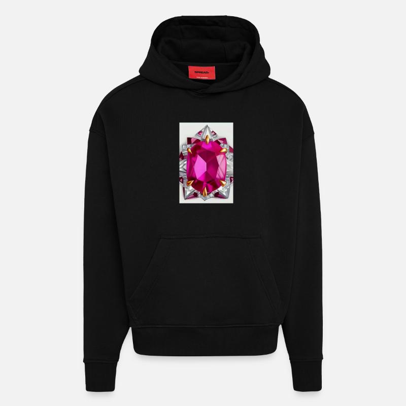 Gemme - Sweat à capuche bio épais oversize fabriqué en UE - SOLID BLACK
