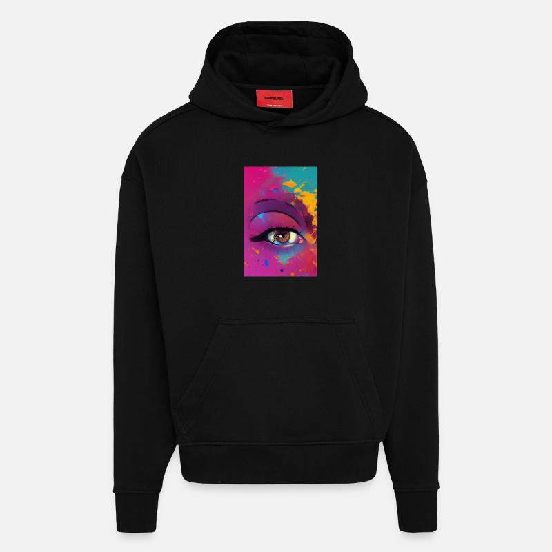Abstrakte Kunst - Hoodie- made by SPREAD  - SOLID BLACK