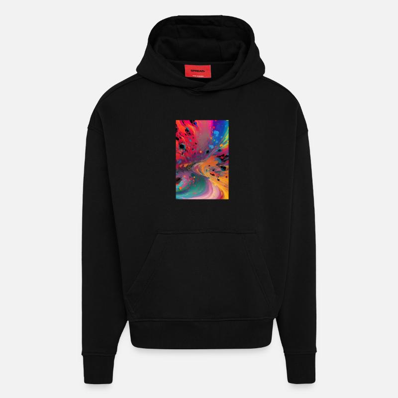 Abstrakte Kunst - Hoodie- made by SPREAD  - SOLID BLACK