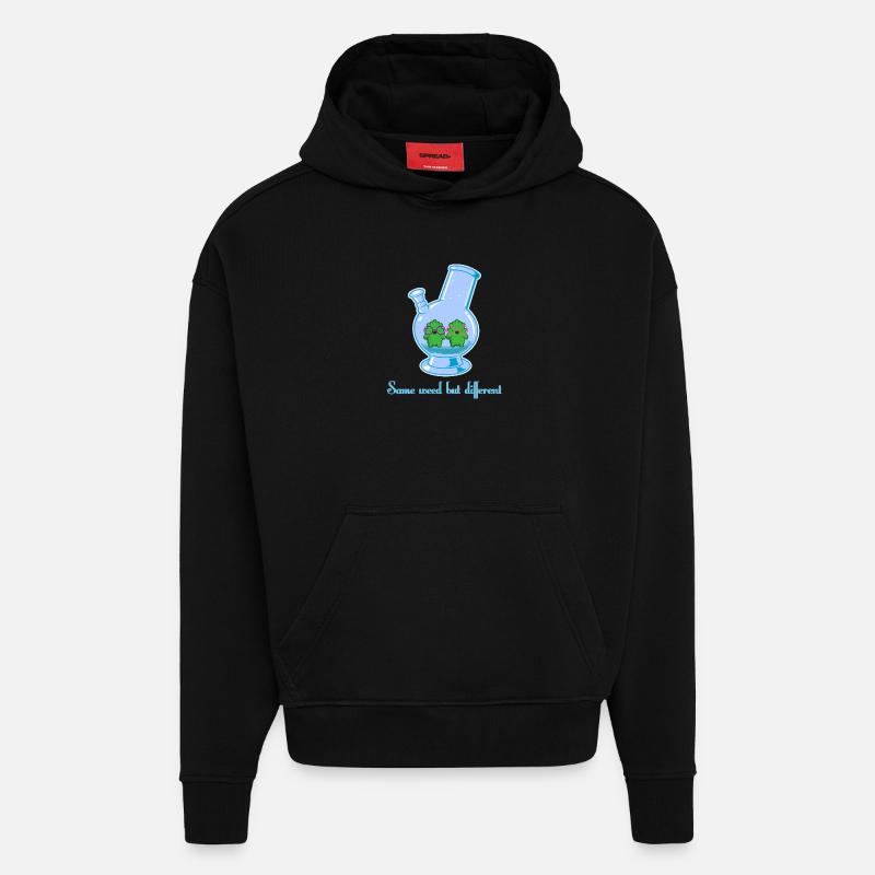 Same weed but different - Hoodie- made by SPREAD  - SOLID BLACK