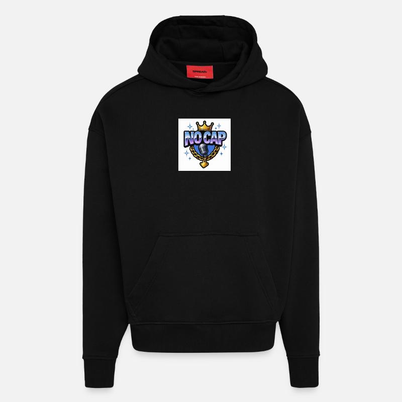 image pas cap - Sweat à capuche bio épais oversize fabriqué en UE - SOLID BLACK