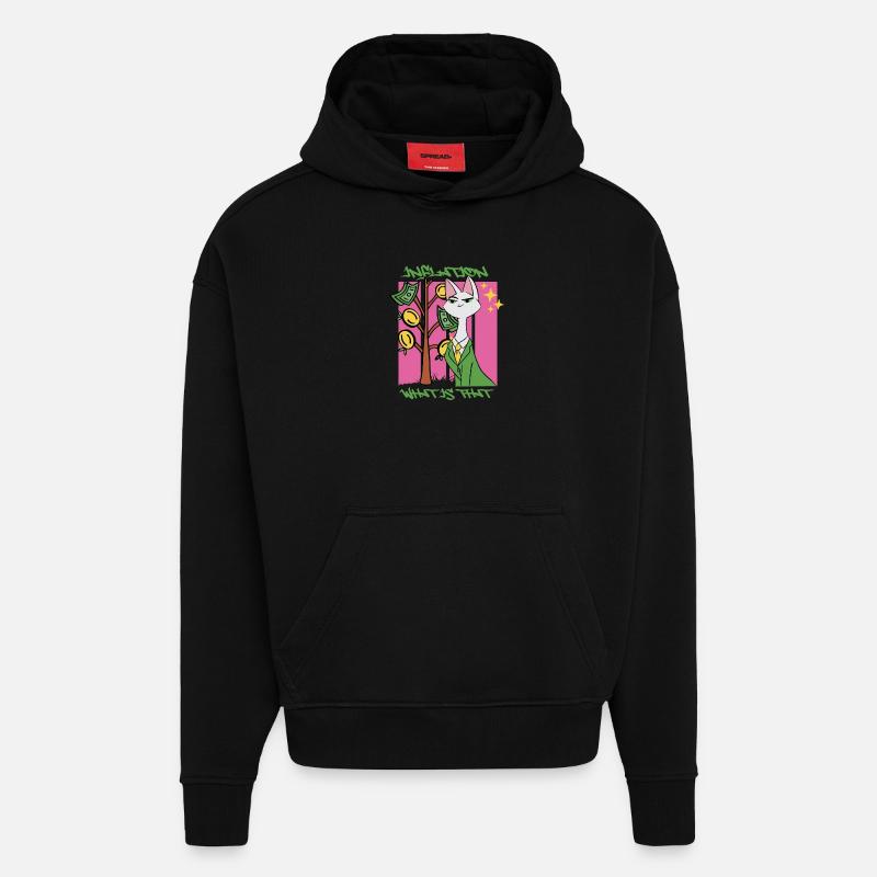 L’inflation qu’est-ce que c’est? - Sweat à capuche bio épais oversize fabriqué en UE - SOLID BLACK