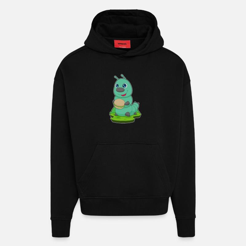 Raupe Burger - Hoodie- made by SPREAD  - SOLID BLACK