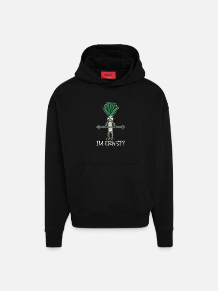 Weightlifters SERIOUSLY??? Gym Fun - Hoodie- made by SPREAD  - SOLID BLACK