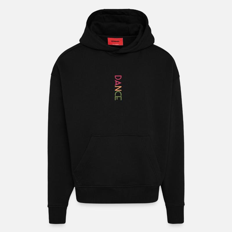 DANCE Design - Bunte Buchstaben Kunst - Hoodie- made by SPREAD  - SOLID BLACK