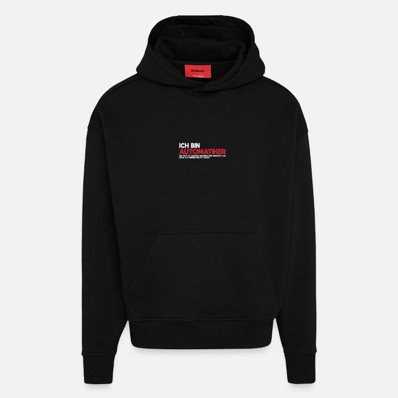 Ich bin Automatiker Tech-Statement - Hoodie- made by SPREAD  - SOLID BLACK