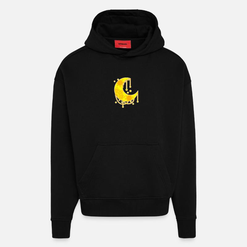 Halbmond - Hoodie- made by SPREAD  - SOLID BLACK