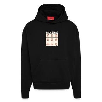 Köln Bingo Kölsch Et Kütt Alaaf Kölner Karneval - Hoodie- made by SPREAD  - SOLID BLACK - Vorne