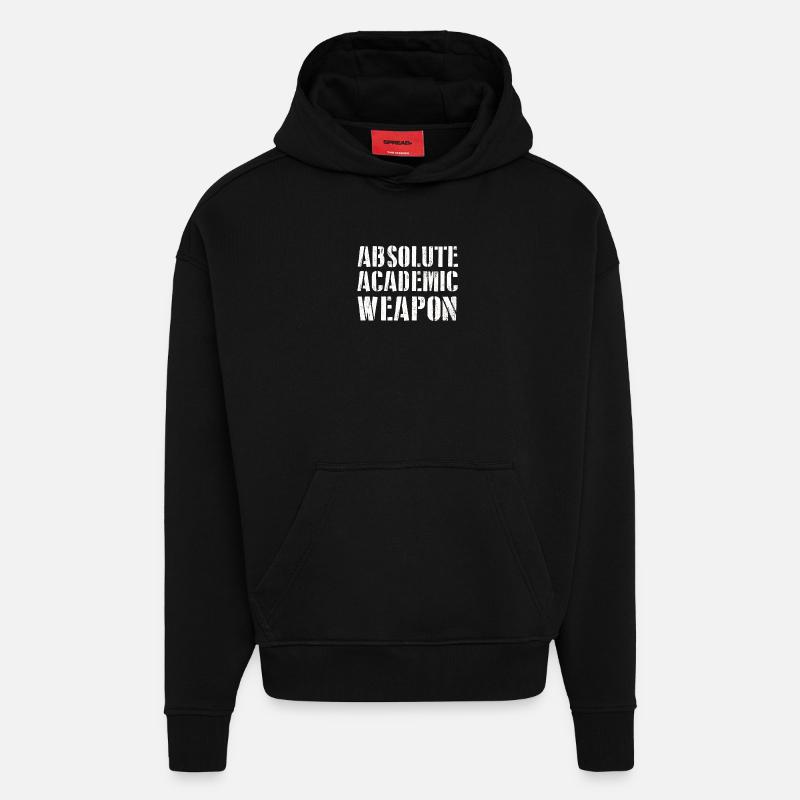 Students Absolute Academic Weapon - Hoodie- made by SPREAD  - SOLID BLACK