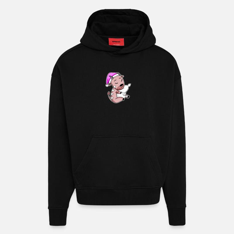 Antilope - Sweat à capuche bio épais oversize fabriqué en UE - SOLID BLACK