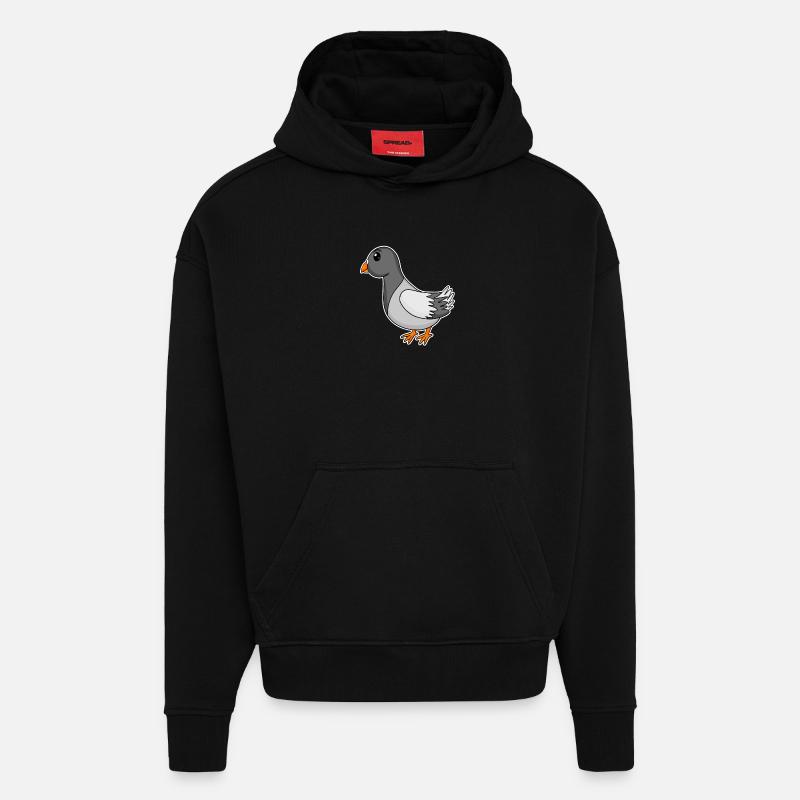 Colombe - Sweat à capuche bio épais oversize fabriqué en UE - SOLID BLACK