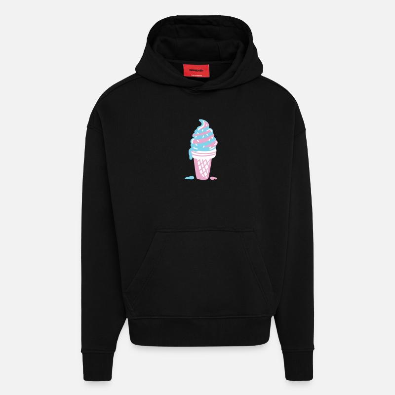 Eis Eiscreme - Hoodie- made by SPREAD  - SOLID BLACK