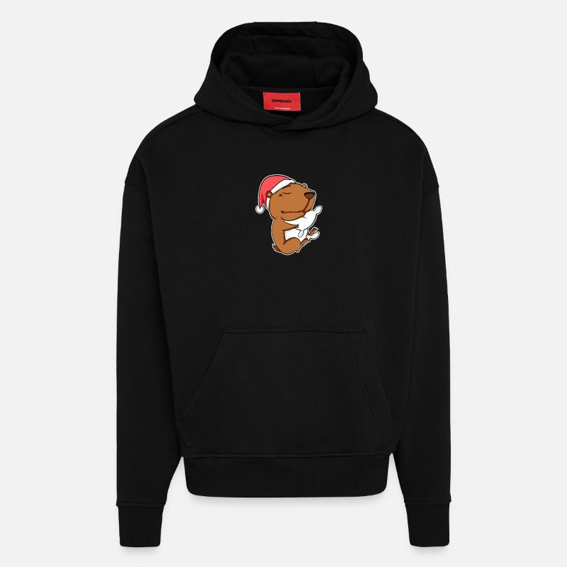 Capybara Capybara Gift - Hoodie- made by SPREAD  - SOLID BLACK