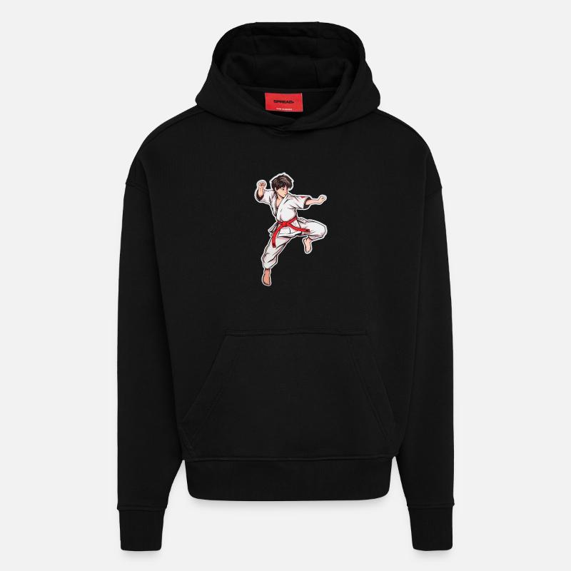 Karate Junge - Hoodie- made by SPREAD  - SOLID BLACK