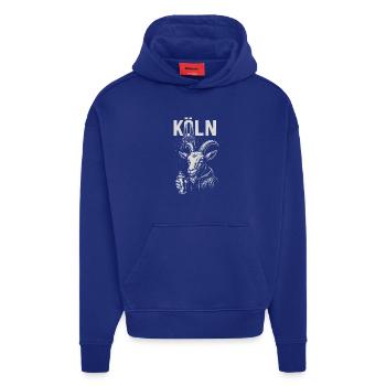 Kölner Streetstyle Ziege - Hoodie- made by SPREAD  - Iconic Blue - Vorne