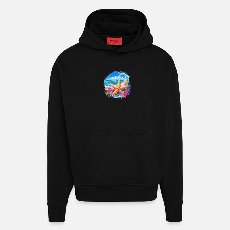 Seesterne Seestern - Hoodie- made by SPREAD - SOLID BLACK