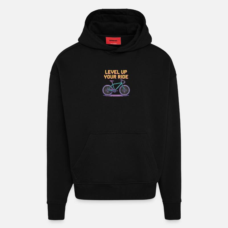Cyclisme Cyclisme VTT - Sweat à capuche bio épais oversize fabriqué en UE - SOLID BLACK